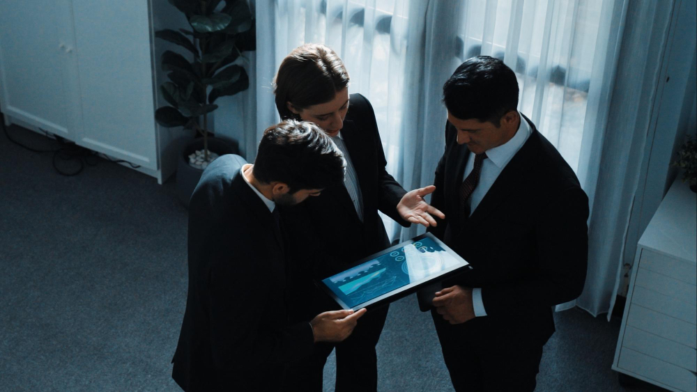 Cargo port containers representing trade inquiries and shipment planning